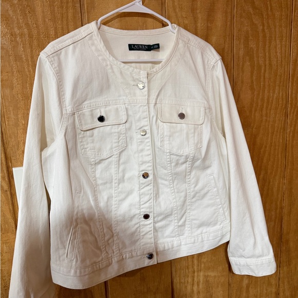 Ralph Lauren Off-White Denim Jacket - Picture 2 of 6